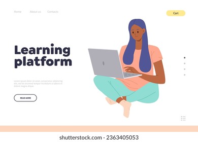 Landing page service with learning platform for education classes and comfortable studying process
