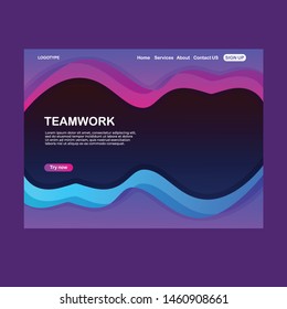 landing page simple design background Dynamic shapes composition_simple design dark background