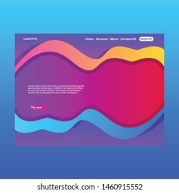 landing page simple design background Dynamic shapes composition_simple design dark background
