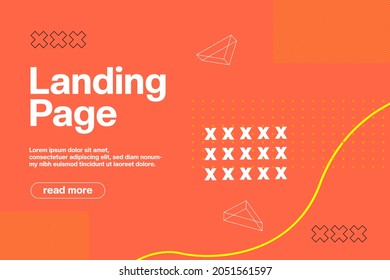 Landing Page Slider Banner Background Modern Shape Vector Design