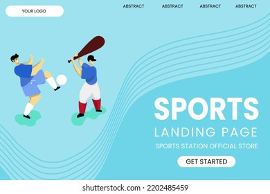 landing page sports shop sports equipment baseball football volleyball basketball