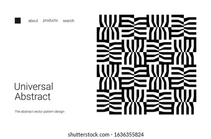 Landing page Template. Abstract design with geometric shapes. Trendy Background