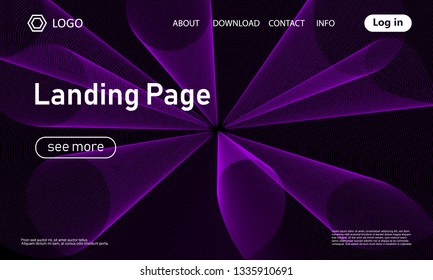 Landing page template. Abstract fluid background. Flow design. Vector illustration.