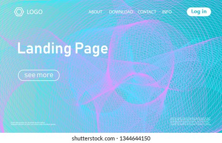 Landing page template. Abstract fluid background. Flow design. Vector illustration.