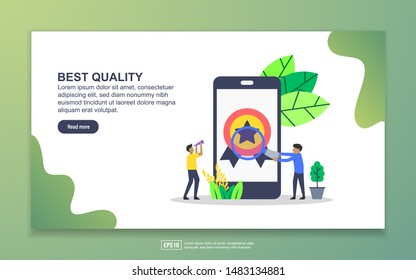 Landing page template of best quality. Modern flat design concept of web page design for website and mobile website. Easy to edit and customize.