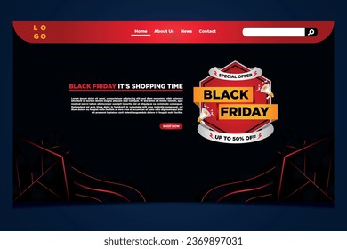 Landing Page Template Black Friday Sale Background