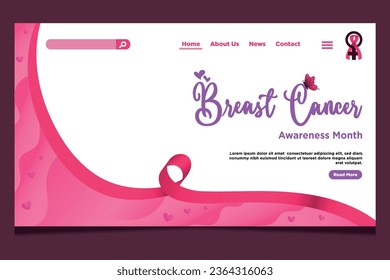 Landing Page Template Breast Cancer Awareness Month