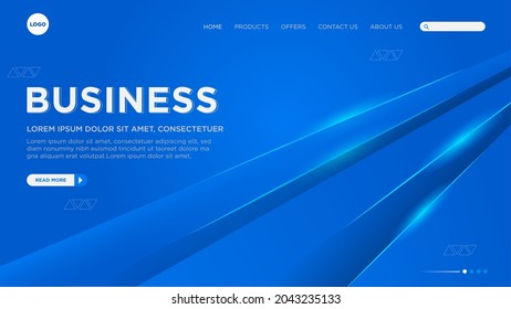 Landing page template of Business. creative web page layout design with background for website and mobile website.Vector illustration