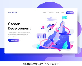 Landing page template of Career Development Concept. Modern flat design concept of web page design for website and mobile website.Vector illustration