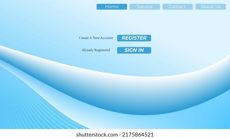 Landing Page Template erstellt mit einfachem abstraktem Hintergrund