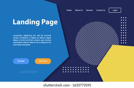 Landing page template.for data analysis, management app, consulting, social media marketing. Modern vector illustration concepts for website and mobile website development.