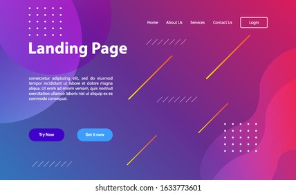 Landing page template.for data analysis, management app, consulting, social media marketing. Modern vector illustration concepts for website and mobile website development.