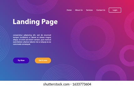 Landing page template.for data analysis, management app, consulting, social media marketing. Modern vector illustration concepts for website and mobile website development.