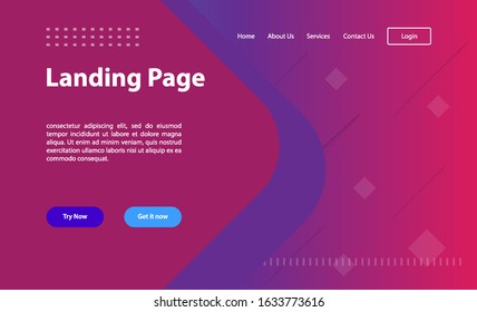 Landing page template.for data analysis, management app, consulting, social media marketing. Modern vector illustration concepts for website and mobile website development.
