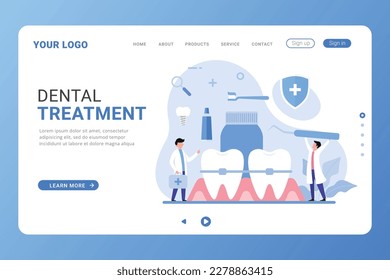 Landing page template dental treatment