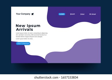 Diseño de la plantilla de página de inicio. Concepto de diseño plano líquido Para página de inicio, banner, sitio web, página de inicio, tarjeta, ui o aplicaciones. Ilustración del vector