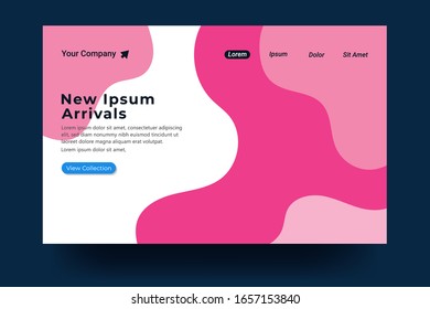 Diseño de la plantilla de página de inicio. Concepto de diseño plano líquido Para página de inicio, banner, sitio web, página de inicio, tarjeta, ui o aplicaciones. Ilustración del vector