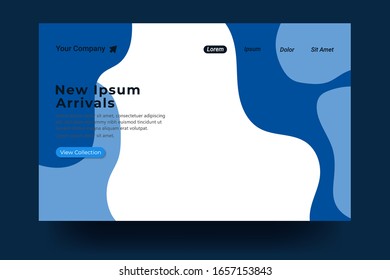 Landing page template Design. Liquid flat design concept For landing page, banner, website, homepage, card, ui, or apps. Vector illustration