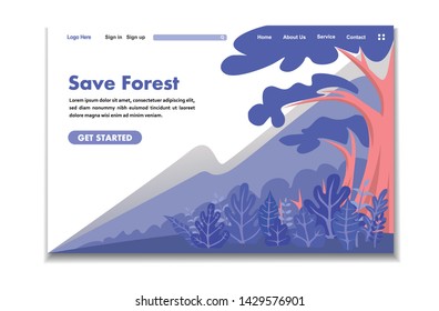 Landing page template design. Modern vector illustration concept of web page design for website-07