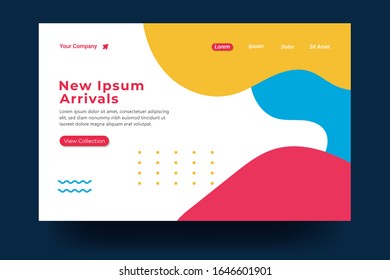 Landing page template Design. Modern flat design concept For landing page, banner, website, homepage, card, ui, or apps. Vector illustration
