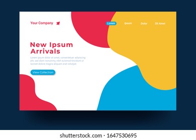 Landing page template Design. Modern flat design concept For landing page, banner, website, homepage, card, ui, or apps. Vector illustration