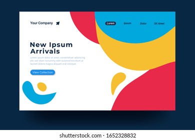 Landing page template Design. Modern flat design concept For landing page, banner, website, homepage, card, ui, or apps. Vector illustration