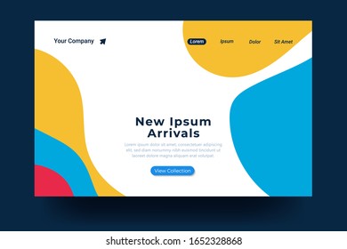 Landing page template Design. Modern flat design concept For landing page, banner, website, homepage, card, ui, or apps. Vector illustration