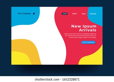 Landing page template Design. Modern flat design concept For landing page, banner, website, homepage, card, ui, or apps. Vector illustration