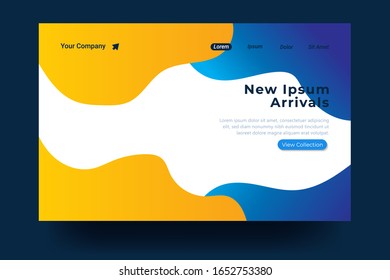 Landing page template Design. Modern flat design concept For landing page, banner, website, homepage, card, ui, or apps. Vector illustration