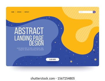 Landing page template design. Vector web landing page.
