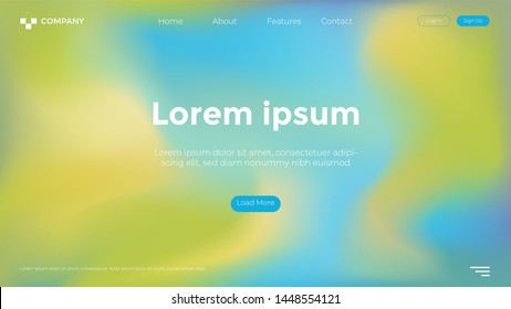 Landing Page Template Design for Website. Abstract Trendy and Modern Elegant Gradient color Backgrounds.