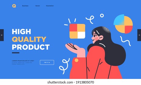 Landing page template of developing computer software, coding and programming . Modern flat design concept of web page design for website. Vector illustration