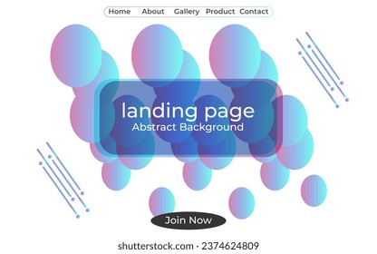 Landing page Template Elegant blue wave swirls the  3d minimal round colorful gradient shape background