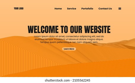 Landing page template of Explore Mountain. Mountain landscape. The modern flat design concept of web page design for website and mobile website. Easy to edit and customize.