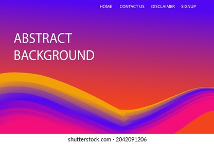 Landing Page Template Fluid Abstract Design Background Vector