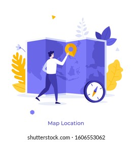 Landing page template with group of office workers trying to unlock chained champion cup. Concept of key to successful teamwork and cooperation at work. Modern flat vector illustration for web banner.