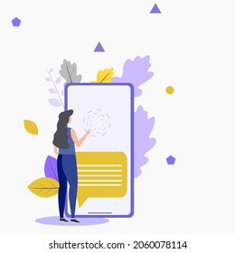 Landing page template with group of office workers trying to find key for padlock. Concept of successful teamwork, cooperation in work on business project. Modern flat vector illustration for website