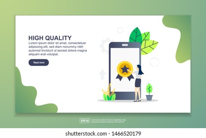 Landing page template of high quality. Modern flat design concept of web page design for website and mobile website. Easy to edit and customize
