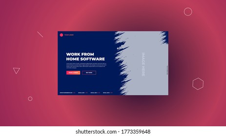 Landing page template for login & multipurpose usage. Login form menu with modern structure. Website element for your web design & UI UX Design.