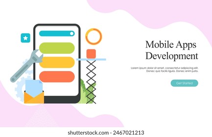 Plantilla de página de destino para el desarrollo de App móviles