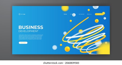 Landing page template with modern abstract background. Trendy abstract design template. Dynamic gradient for landing pages, covers, brochures, flyers, presentations, banners. Vector illustration
