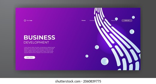 Landing page template with modern abstract background. Trendy abstract design template. Dynamic gradient for landing pages, covers, brochures, flyers, presentations, banners. Vector illustration