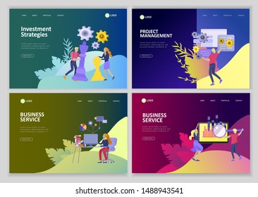 Landing page template, office concept business people for project management, business, workflow and consulting. Modern vector illustration flat concepts character for website and mobile website