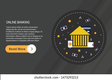 
Landing page template of online banking modern flat design concept. Learning and people concept. Conceptual flat vector illustration for web page, website and mobile website.