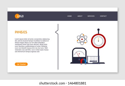 Landing page template of physical illustration concept. Flat design concept of web page design for website and mobile website