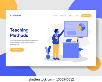 Landing page template of Private Tutoring Illustration  Concept. Modern flat design concept of web page design for website and mobile website.Vector illustration