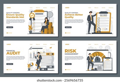 Landing page template for quality control, audit, risk management, and ISO certification, designed to optimize workflows and ensure compliance