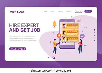 Landing page template recruitment process to choosing best candidate for job