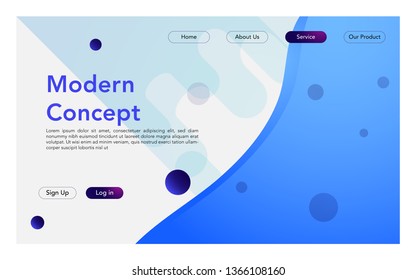 landing page template simple background design modern concept abstract elegant and bright pastel colors