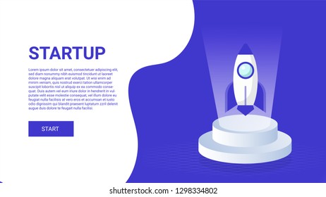 Landing page template of startup. Landing page template of business development. Modern flat design concept of web page design for website and mobile website. Easy to edit and customize. 